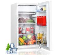 RELAX4LIFE Frigorifero Monoporta, Mini Frigorifero Combinato, Temperatura Regolabile, Vano Portaoggetti, Fermaporta Variabile, Frigorifero Elettrico per Piccola Famiglia, Singolo, 91 L (Bianco)