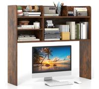 RELAX4LIFE Libreria da Scrivania con 6 Scomparti in Legno, Scaffale da Scrivania per Monitor, Organizzatore Aperto per Dormitorio Ufficio Studio, 94 x 24 x 85 cm (Industriale)