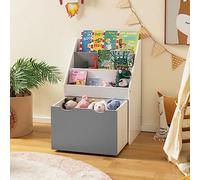 RELAX4LIFE Libreria in Legno per Bambini, Scaffale Porta Giochi con Cassetto e Ripiani Aperti, Organizzatore Multifunzionale per Camera da Letto e Asilo