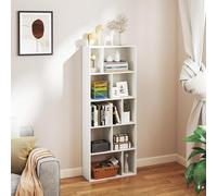 RELAX4LIFE Libreria Scaffale a 5 Livelli in Legno, Scaffale Espositore con 10 Cubi, Libreria Portaoggetti per Soggiorno, Camera da Letto, Ufficio, 60 x 25 x 160 cm