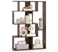 RELAX4LIFE Libreria Scaffale con 6 Scomparti, Organizzatore a Cubi, Libreria Moderno con Kit Anti-Ribaltamento, Mobile Multiuso per Studio, Camera da Letto, Cucina, Ufficio (Industriale)
