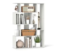 RELAX4LIFE Libreria Scaffale con 6 Scomparti, Organizzatore a Cubi, Libreria Moderno con Kit Anti-Ribaltamento, Mobile Multiuso per Studio, Camera da Letto, Cucina, Ufficio (Bianco)