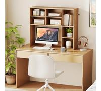 RELAX4LIFE Libreria Scaffale da Scrivania, con 7 Scomparti, Libreria da Tavolo in Legno, Organizzatore Aperto per Desktop, Scaffale Salvaspazio per Studio Ufficio Dormitorio (Naturale)