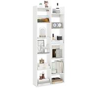 RELAX4LIFE Libreria Scaffale in Legno, Libreria a 10 Cubi con Kit Anti-Ribaltamento, Divisorio Scaffale di Stoccaggio per Studio, Camera da Letto, Soggiorno (Bianco, 65 x 20 x 162 cm)