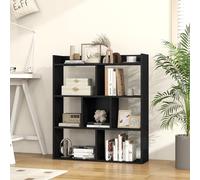 RELAX4LIFE Libreria Scaffale in Legno, Libreria a 7 Cubi con Kit Anti-Ribaltamento, Espositore Scaffale di Stoccaggio per Studio, Camera da Letto, Soggiorno (Nero, 80 x 20 x 90 cm)