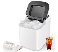 RELAX4LIFE Macchina Ghiaccio 15kg/24 Ore, 9 Cubetti di Ghiaccio in 6 Minuti Cubetti, Macchina del Ghiaccio con Serbatoio d’Acqua 2 L, Cestello e Paletta per Casa Ufficio Ristorante Bar