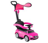 RELAX4LIFE Macchinina a Spinta 3-in-1 per Bambini, Auto a Pedali con Tettuccio Regolabile, Spazio di Stoccaggio Sotto Sedile, Giocattolo da Passeggio con Suoni Realistici, 18-36 Mesi (ROSA)