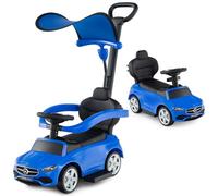 RELAX4LIFE Macchinina a Spinta 3-in-1 per Bambini, Auto a Pedali con Tettuccio Regolabile, Spazio di Stoccaggio Sotto Sedile, Giocattolo da Passeggio con Suoni Realistici, 18-36 Mesi (BLU)