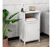 RELAX4LIFE Mobile da Bagno in Legno, Armadietto Bagno Salvaspazio, Mobiletto Multiuso per Corridoio e Ingresso, 40 x 30 x 70 cm, Bianco
