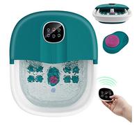 RELAX4LIFE Pediluvio Massaggiatore Piedi con Bolle di Vibrazione e Rulli, Idromassaggio Piedi con 3 Temperature Regolabili e Timer 20-60 Min, Perfetto per Sollievo dallo Stress (Verde scuro)