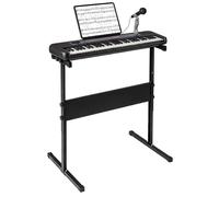 RELAX4LIFE Pianoforte Digitale per Bambini a 61 Tasti, con 200 Suoni, 200 Ritmi e 20 Demo, Strumento Musicale con Supporto Regolabile, Microfono e Leggio, Pianola per Bambini 3+ Anni