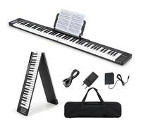 RELAX4LIFE Pianoforte Digitale Pieghevole con 88 Tasti e Pedale, Tastiera Elettronica Portatile con Bluetooth, Uscita MIDI e Interfaccia di Alimentazione USB per Principianti, Bambini e Adulti