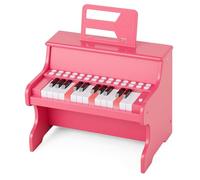 RELAX4LIFE Pianoforte per Bambini con 25 Tasti con Tasti Illuminati, Modalità Insegnamento,Portaspartiti, Funzione Registra/Riproduci, 6 Strumenti e 8 Percussioni (ROSA)