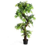 RELAX4LIFE Piante Finte da Interno de Esterno, Piante Artificiali 120cm di Altezza, Pianta Finta Realistica per Esposizione Decorazione Domestica (160cm, Bonsai)