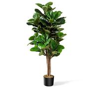Relax4life Piante Finte da Interno de Esterno, Piante Artificiali 120cm di Altezza, Pianta Finta Realistica con 118 Foglie per Decorazione Domestica (120cm, Ficus, 118 Foglie)