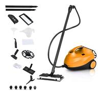 RELAX4LIFE Pulitore a Vapore 2000W, Serbatoio 1,5L da 45 Minuti, 19 Accessori, Continuo a 108°C e 4 Bar per Pavimenti, Tappeti, Auto, Vetri, Igienizza Senza Chimici, Blocco Sicurezza (ARANCIONE)