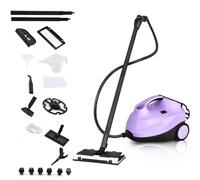 RELAX4LIFE Pulitore a Vapore 2000W, Serbatoio 1,5L da 45 Minuti, 19 Accessori, Continuo a 108°C e 4 Bar per Pavimenti, Tappeti, Auto, Vetri, Igienizza Senza Chimici, Blocco Sicurezza Bambini (VIOLA)