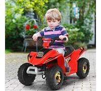 RELAX4LIFE Quad Elettrico per Bambini da Spiaggia 6 V 4,5 AH 22W, Portata 30 kg, 3 Anni+,Tempo di Ricarica: 8-12 ore, Tempo di Utilizzo: 40 Minuti (ROSSO)