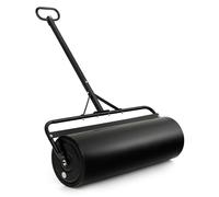 Relax4Life Rullo da Giardino per Prato, Larghezza 90 cm, Ø 40 cm, Compattatore 113 Litri, Rullo Riempibile Acqua Sabbia (Nero, 146 x 99 x 40 cm)