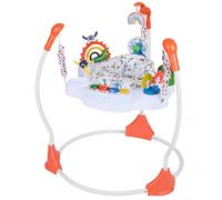 RELAX4LIFE Saltatore per Bambini, Centro Attività con 6 Giocattoli Interattivi, Luci e Musica, Altezza Regolabile su 3 Livelli e Tavolo da Gioco Girevole, Girello per Bambini da 6+ Mesi (ARANCIONE)