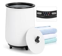 RELAX4LIFE Secchio Scaldasalviette, Scaldasalviette da 23L con Timer e Spegnimento Automatico, Protezione da Sovraccarico, Porta Dischetti Profumati, per Bagno, Spa, Bianco (Nero)
