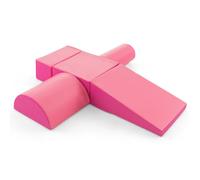 RELAX4LIFE Set da Gioco con Blocchi in Schiuma per Arrampicarsi e Gattonare, Giocattoli Educativi per Bimbi con Colori Vivaci e Forme Diverse, per Soggiorno, Cameretta e Asilo Nido (Ros Magenta)