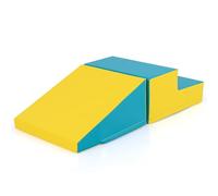 RELAX4LIFE Set di 2 Blocchi in Schiuma per Bambini, Blocchi Grandi e Leggeri da Gioco, Scaletta e Trapezio da Assemblare e per Arrampicarsi, Centro Attività Componibile per Bambini (Verde)