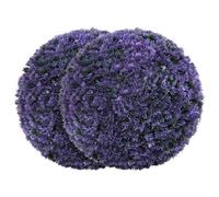 RELAX4LIFE Set di 2 Pezzi di Bosso a Sfera da 38 cm, Pianta Artificiale Decorativa per Interno ed Esterno, Palla di Bosso Artificiale, Viola