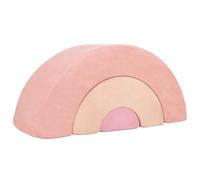 RELAX4LIFE Set di 3 Blocchi da Costruzione in Schiuma per Bambini, Divano Arcobaleno Morbido, Set da Gioco per Attività, Ideale per Soggiorno, Asilo e Cameretta (ROSA)