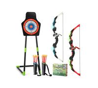 RELAX4LIFE Set di Archi per Bambini con luci a LED, Set Giocattoli con 2 Archi e 20 Frecce a Ventosa per Interni ed Esterni, Regalo per Ragazzi 3-12 anni