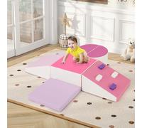 RELAX4LIFE Set di Giocattoli da Arrampicata 6 Pezzi per Bambini, con Schiuma EPE, Set di Giocattoli, Blocchi in Schiuma per Bambini dai 1+ Anno (ROSA)