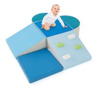 RELAX4LIFE Set di Giocattoli da Arrampicata 6 Pezzi per Bambini, con Schiuma EPE, Set di Giocattoli, Blocchi in Schiuma per Bambini dai 1+ Anno (ROSA) (blu)