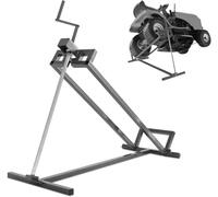 RELAX4LIFE Sollevatore per Tosaerba Quadruplo fino a 400 kg, Altezza di Sollevamento da 11,5 a 77 cm, Salvaspazio, Materiale in Acciaio Spruzzato (Nero)