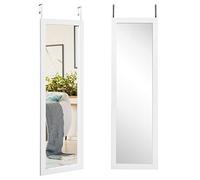 RELAX4LIFE Specchio Sospeso Rettangolare, Appendere alla Porta o alla Parete, Antideflagrante, a Figura Intera, per Ingresso, Bagno, Camera da Letto, 120x37x1,6 cm (Bianco)