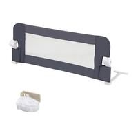RELAX4LIFE Sponda Letto per Bambini 105/120/150cm, Barriera di Sicurezza, Traspirante e Pieghevole, Sbarra Letto per Letti Singoli e Matrimoniali (Grigio Scuro,105x38x43cm)