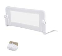 RELAX4LIFE Sponda Letto per Bambini 105/120/150cm, Barriera di Sicurezza, Traspirante e Pieghevole, Sbarra Letto per Letti Singoli e Matrimoniali (105x43x38cm, Bianco)