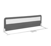 RELAX4LIFE Sponda Letto per Bambini 180cm/150cm, Barriera di Sicurezza, Traspirante e Pieghevole, Sbarra Letto per Letti Singoli e Matrimoniali (180 x 41 x 55 cm,Grigio)