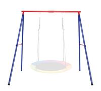 RELAX4LIFE Struttura per Altalena Singola, Telaio di Ferro Stabile e Durevole, a Forma di A con 200 kg, 194 x 184 x 180 cm (Solo Telaio-Rosa/Blu)