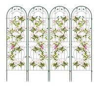 RELAX4LIFE Traliccio per Rampicanti da 2/4 Pezzi, Pannelli di Recinzione Decorativi da Giardino, Grigliato per Piante Rampicanti (180 x 50 cm,Verde | 4Pcs)