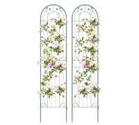 RELAX4LIFE Traliccio per Rampicanti da 2/4 Pezzi, Pannelli di Recinzione Decorativi da Giardino, Grigliato per Piante Rampicanti (220 x 50 cm,Bianco | 2Pcs)