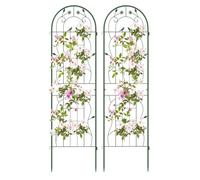 RELAX4LIFE Traliccio per Rampicanti da 2/4 Pezzi, Pannelli di Recinzione Decorativi da Giardino, Grigliato per Piante Rampicanti (180 x 50 cm,Bianco | 2Pcs)