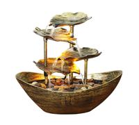 Relaxation Indoor Waterfall Fountain Tabletop Water LED Light for Home