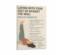 Relaxation Technique Poster Legs Up the Wall for Restorative Yoga Practice and Home Calm Space(Framed,08x12inch(20x30cm))