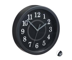 Relaxdays 10 Orologi da parete rotondi 20 cm nero