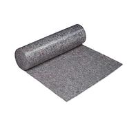 Relaxdays 10 Rotoli di Telo Protettivo, 1 m x 50 m = 50 m², Antiscivolo, Impermeabile, 300 g/m², per Pittura, traslochi, Grigio