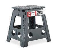 Relaxdays 10 sgabelli pieghevoli XL grigio scuro