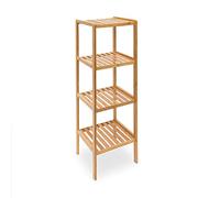 Colonna bagno Scaffale in bambù Mobile salvaspazio Mensola multifunzione