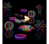 Relaxdays 10020583 Lightstick con Connettori, Durata Luce 8 Ore, 100 Bastoncini