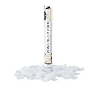 Relaxdays 10021772 Cannone Spara-Coriandoli, Petali di Rosa, per Matrimoni e Promesse, Gittata 8 m, 40 cm, Bianco