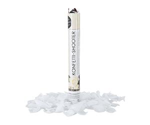Relaxdays 10021772 Cannone Spara-Coriandoli, Petali di Rosa, per Matrimoni e Promesse, Gittata 8 m, 40 cm, Bianco